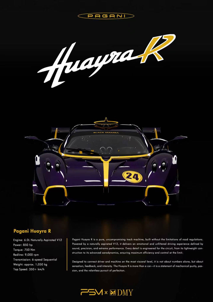 PSM x DMY 1:64 Pagani Huayra R Purple Full Carbon