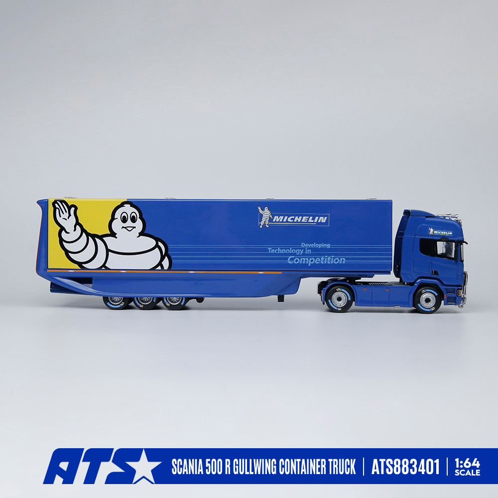 [Preorder] ATS Model 1:64 Scania 500 R Gullwing Container Truck Michelin ATS883401