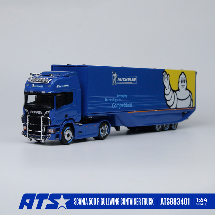 [Preorder] ATS Model 1:64 Scania 500 R Gullwing Container Truck Michelin ATS883401