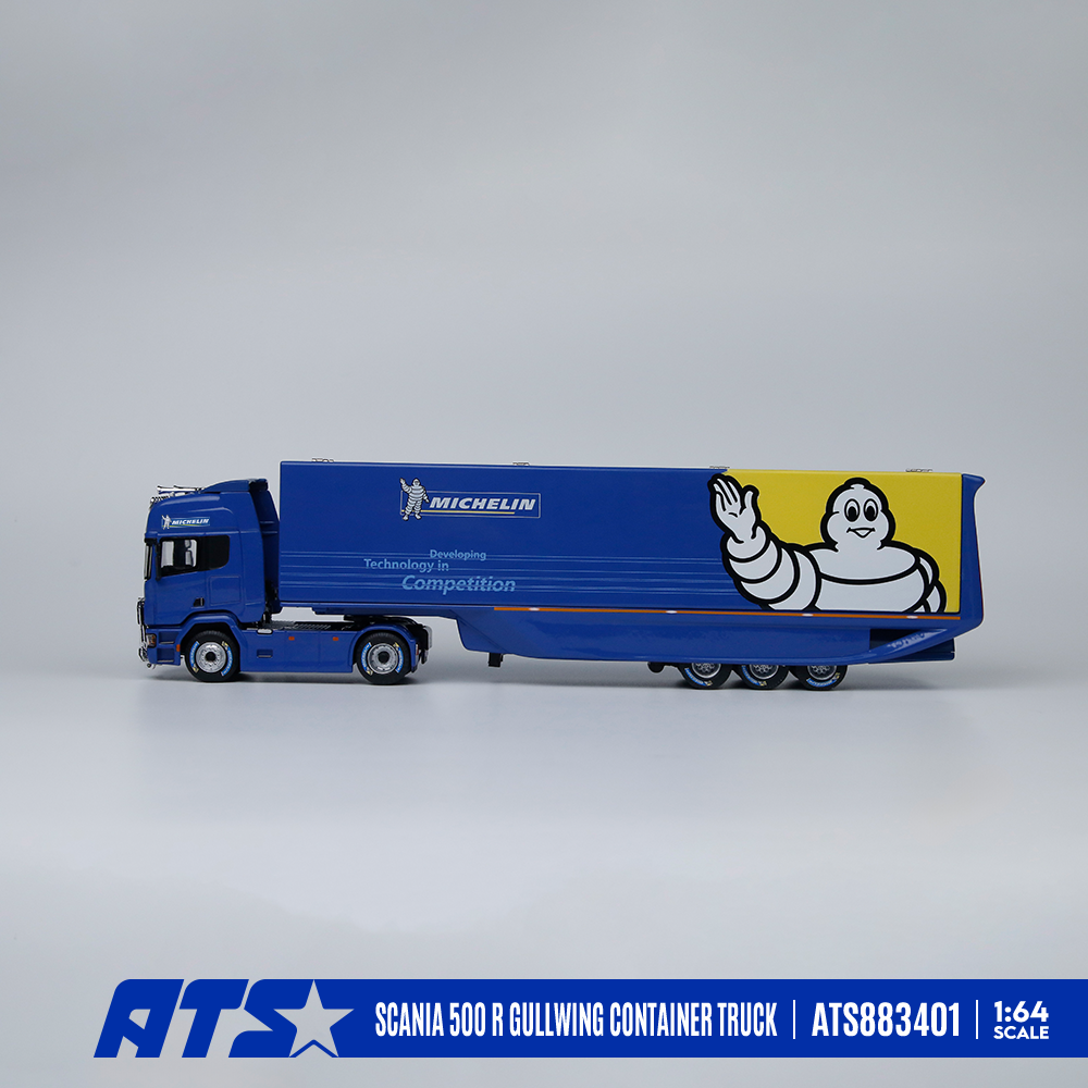 [Preorder] ATS Model 1:64 Scania 500 R Gullwing Container Truck Michelin ATS883401