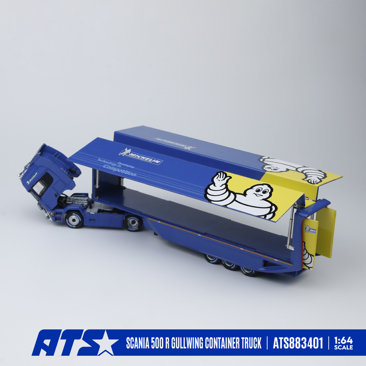 [Preorder] ATS Model 1:64 Scania 500 R Gullwing Container Truck Michelin ATS883401