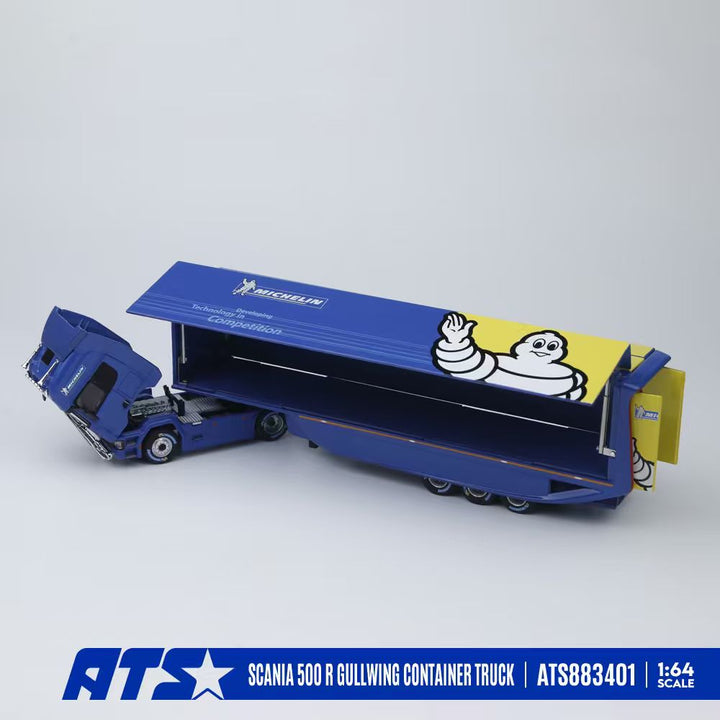 [Preorder] ATS Model 1:64 Scania 500 R Gullwing Container Truck Michelin ATS883401