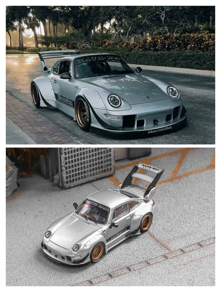 Star Model 1:64 RWB 993 High Wing Black / Silver (2 Variant