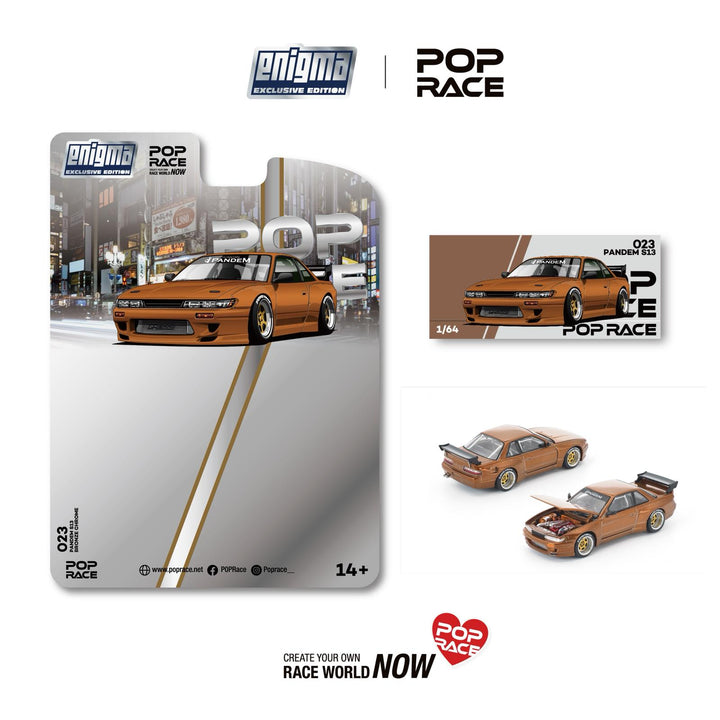 [Preorder] POPRACE x Enigma 1:64 Pandem S13 Brown Chrome (enigma exclusive edition) PRE023
