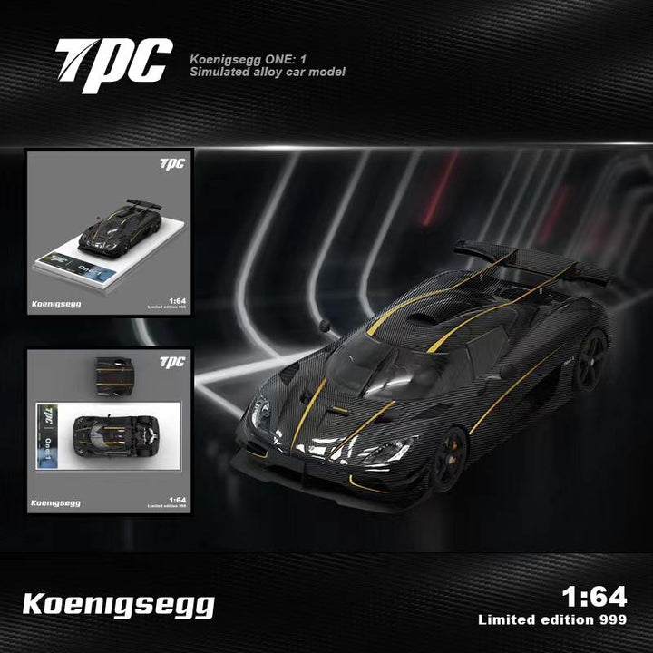 [Preorder] TPC 1:64 Koenigsegg One:1 Carbon Black