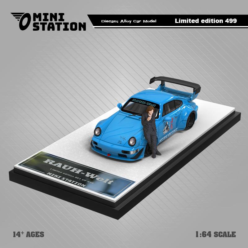 Mini Station 1:64 Porsche RWB 996 Hideyoshi Blue Doll Version