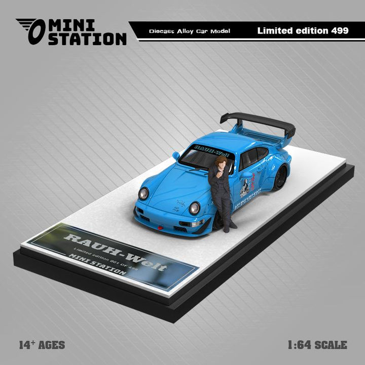 Mini Station 1:64 Porsche RWB 996 Hideyoshi Blue Doll Version