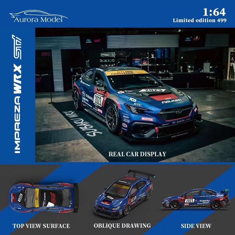 Aurora Model 1/64スバル WRX STI Nurg Berlin Aurora Model 1/64 Subaru WRX STI Nurburgring 2023 AM645413