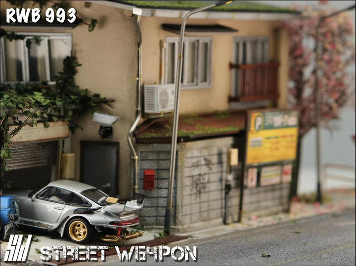 [Preorder] Street Weapon 1:64 Porsche RWB993 GT Wing Silver
