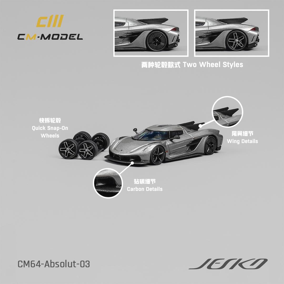 [Preorder] CM Model 1:64 Koenigsegg Jesko Absolut Metallic Gun Gray