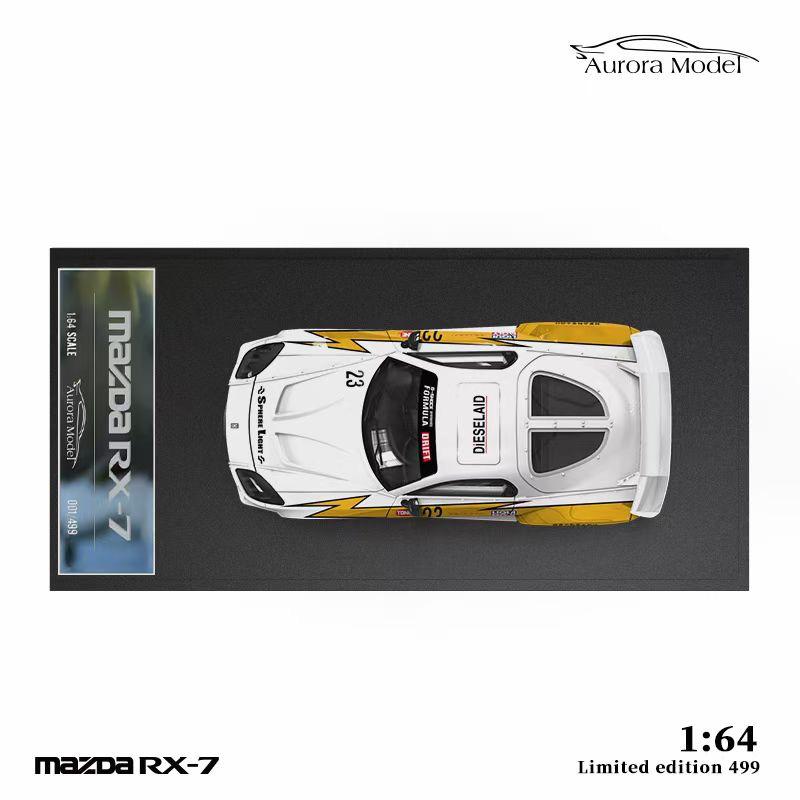 Aurora Model 1:64 Mazda FD3S RX-7 Veilside Yellow Lightning