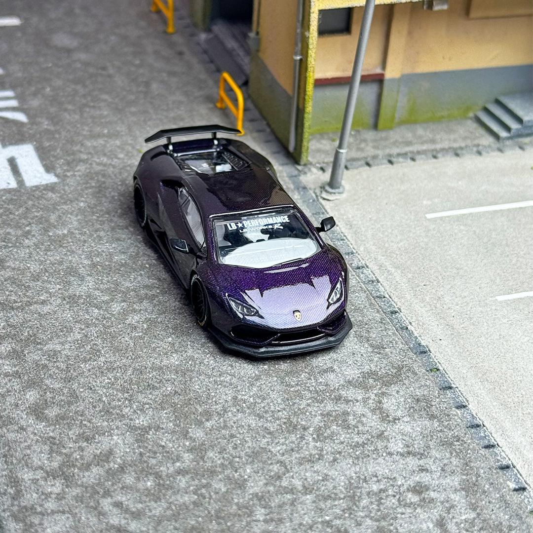 King Model 1:64 Lamborghini Huracan LP610 LB1.0 wide body - Purple Carbon Fiber