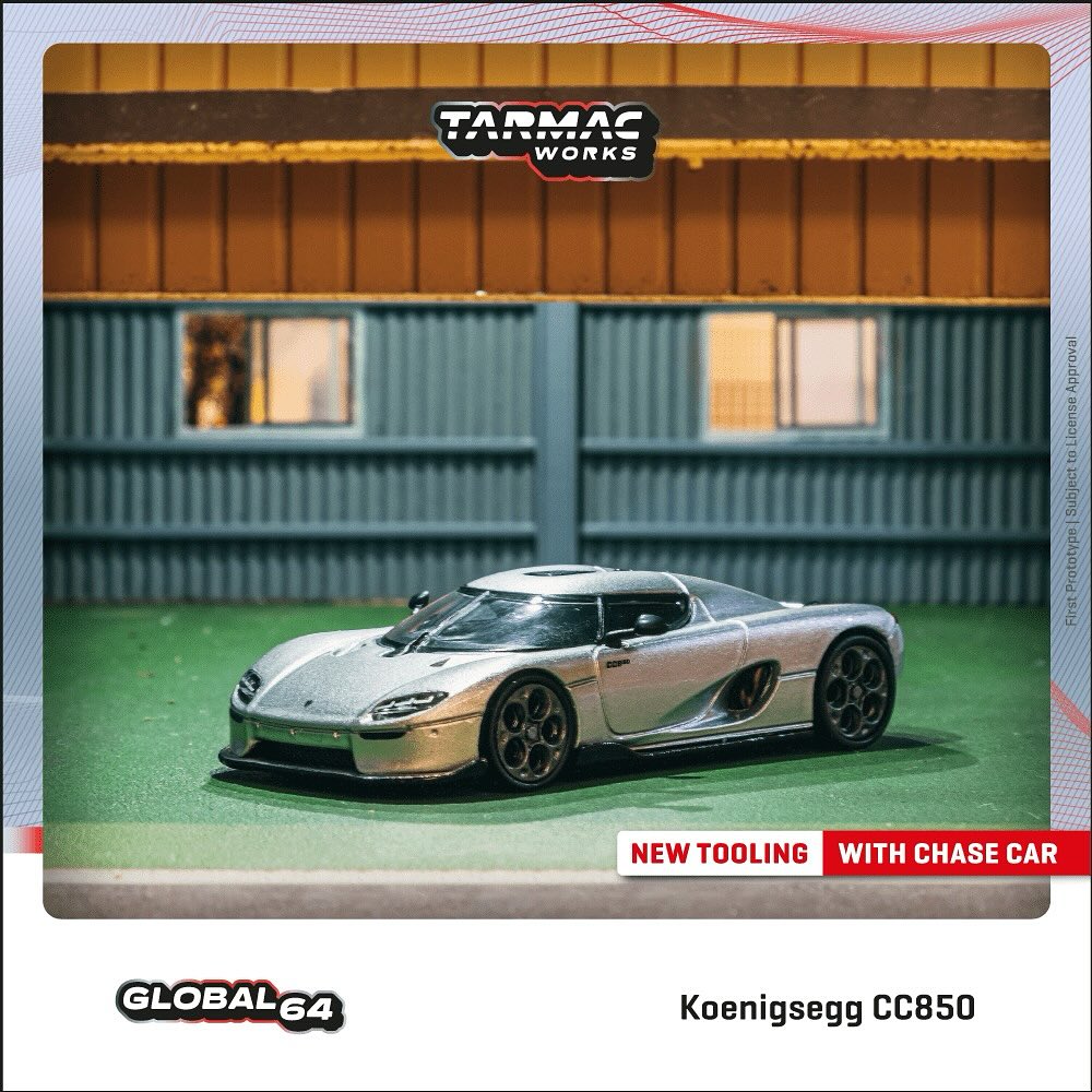 [Preorder] Tarmac Works 1:64 Koenigsegg CC850 Silver