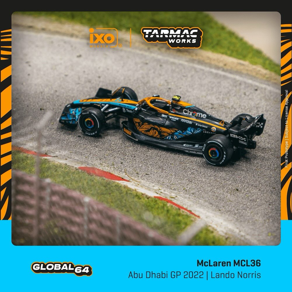 [Preorder] Tarmac Works 1:64 McLaren MCL36 Abu Dhabi Grand Prix 2022 Lando Norris