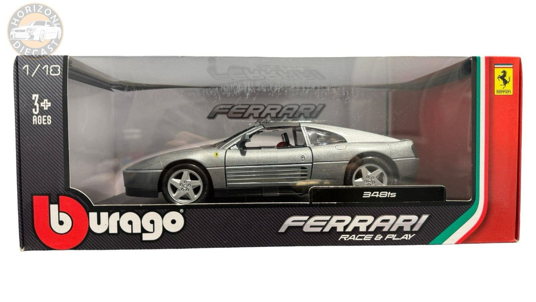Bburago 1:18 Ferrari Race & Play – Ferrari 348 TS (grey)