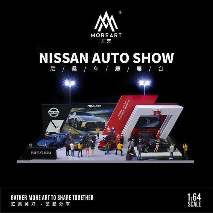 MoreArt 1:64 Nissan Auto Show Booth Lighting Edition Scene Model MO925204