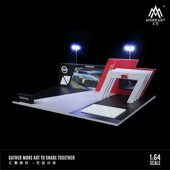 MoreArt 1:64 Nissan Auto Show Booth Lighting Edition Scene Model MO925204