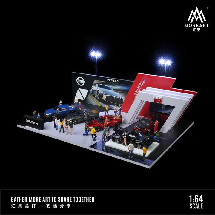 MoreArt 1:64 Nissan Auto Show Booth Lighting Edition Scene Model MO925204