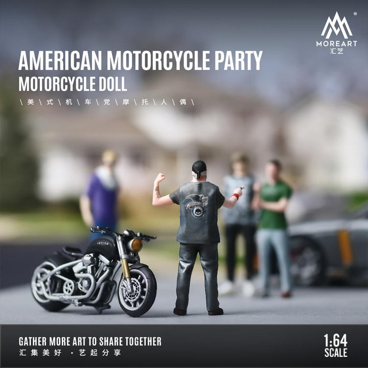 [Preorder] MoreArt 1:64 American Motorcycle Party Motorcycle Resin Doll