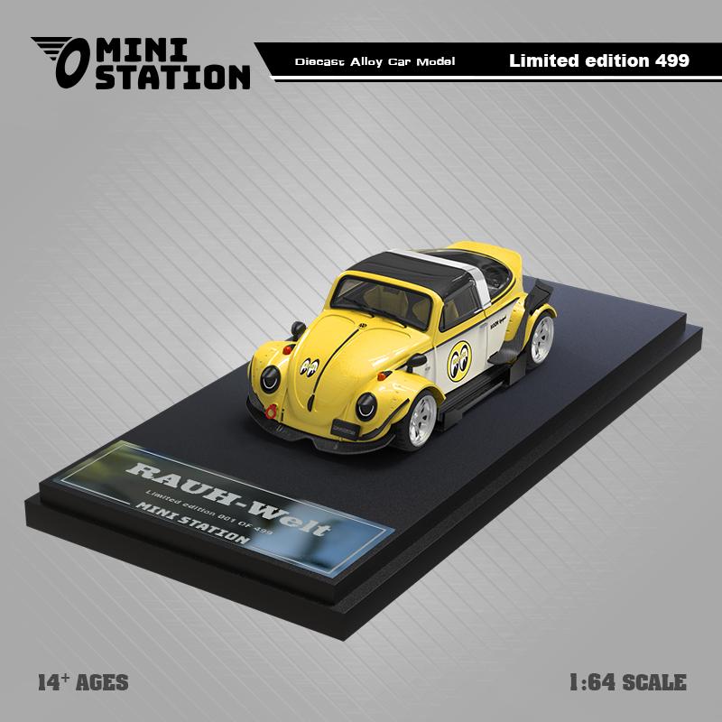 Mini Station 1:64 Volkswagen Mooneyes T1 Van Beetle Targa Trailer Series (7 version)