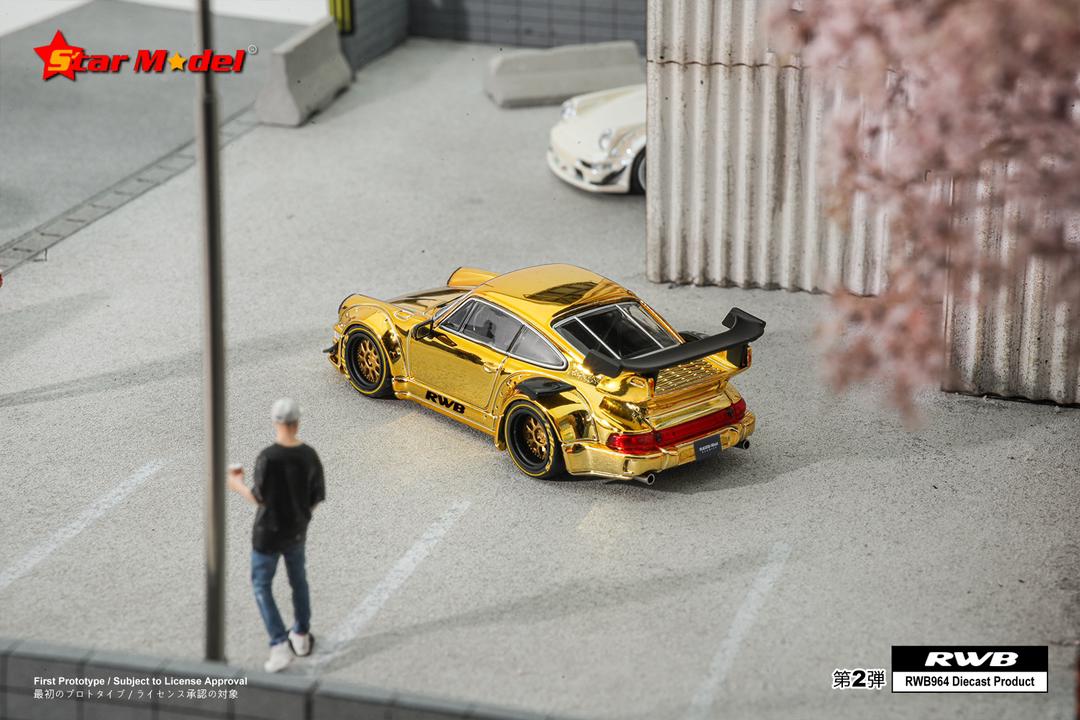 Star Model 1:64 Porsche Rauh-Welt RWB 964- Gold