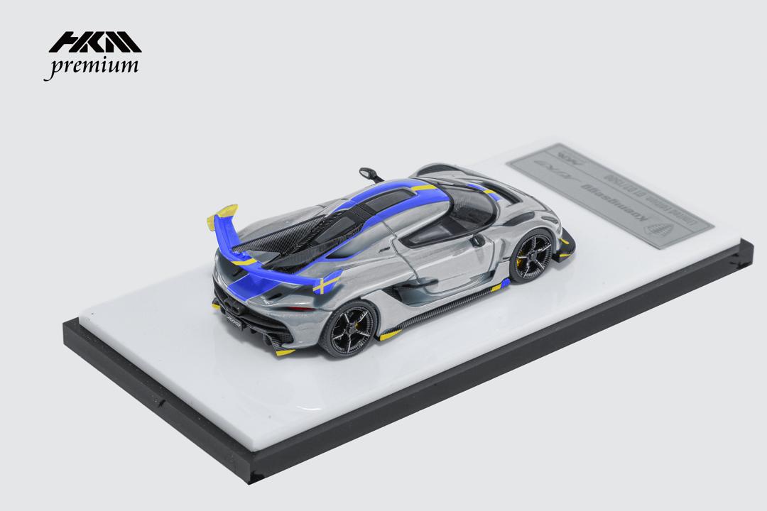 [Preorder] HKM Premium 1:64 Koenigsegg Jesko Attack - Silver Blue