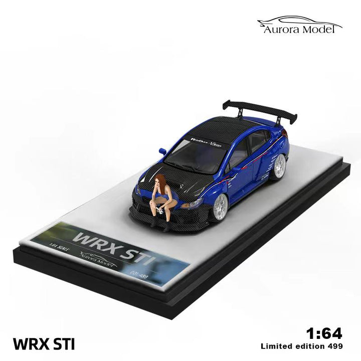 Aurora Model 1:64 Subaru WRX STI Blue (2 Version)