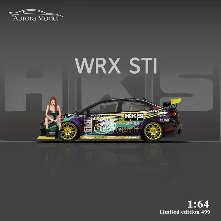 Aurora Model 1:64 Subaru WRX STI HKS (2 Version)