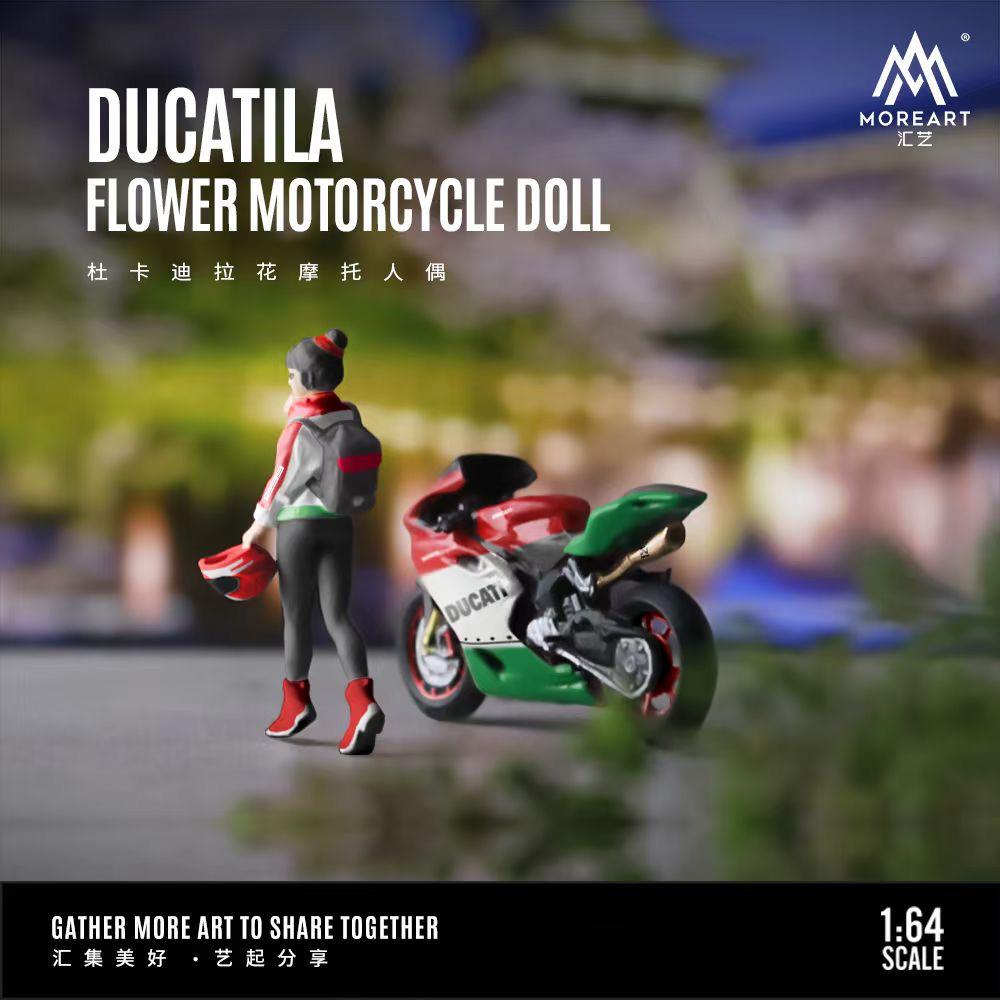 MoreArt 1:64 Ducati Flower Motorcycle Doll Set