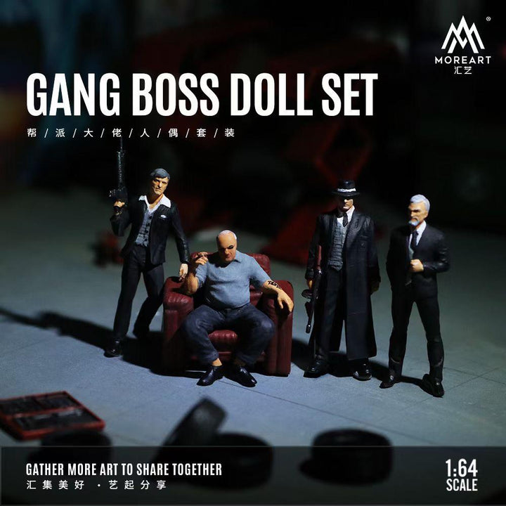 [Preorder] MoreArt 1:64 Gang Boss Doll Set