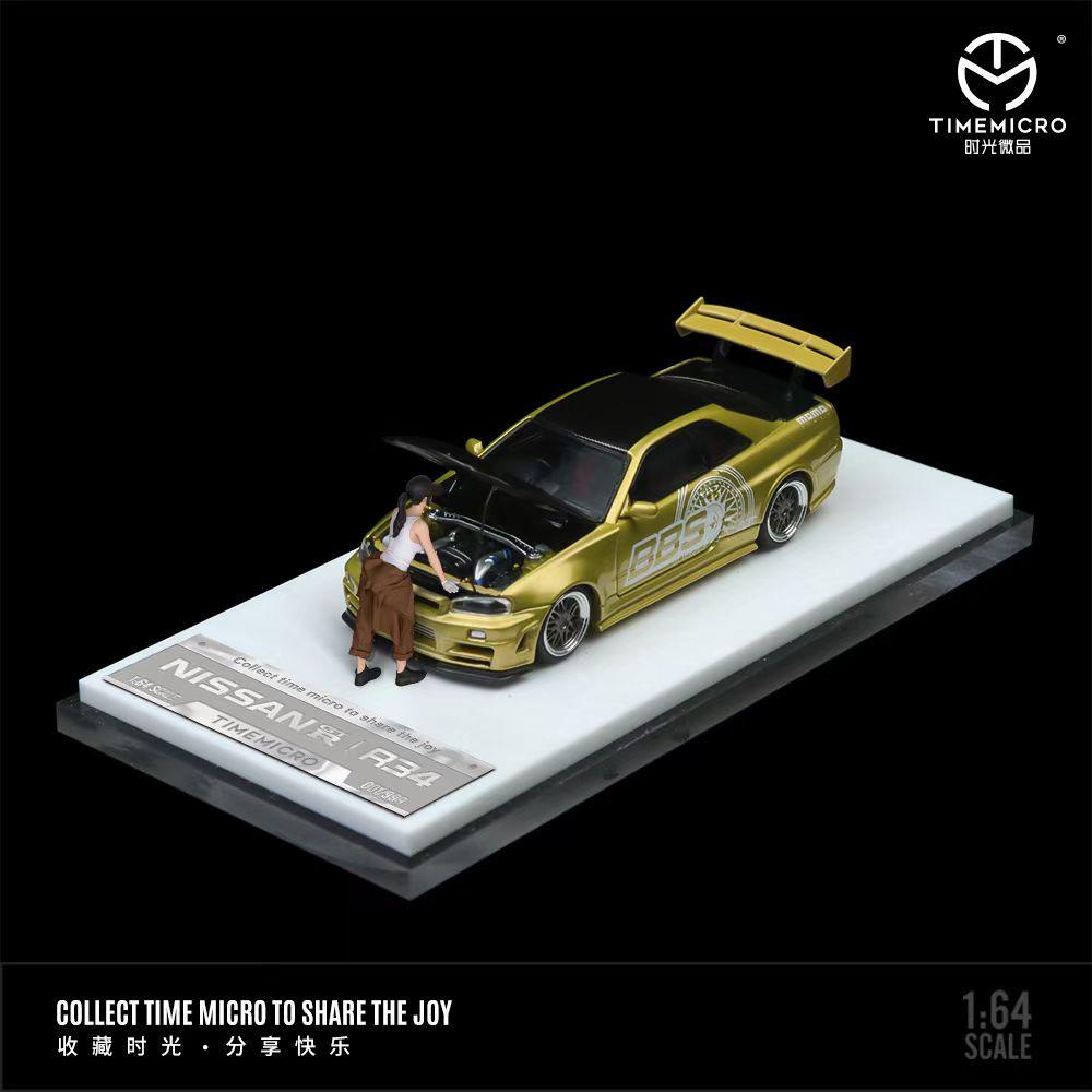 [Preorder] TimeMicro 1:64 Nissan GTR (R34) Z-tune Gold (2 Version)
