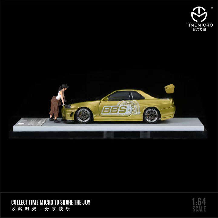 [Preorder] TimeMicro 1:64 Nissan GTR (R34) Z-tune Gold (2 Version)