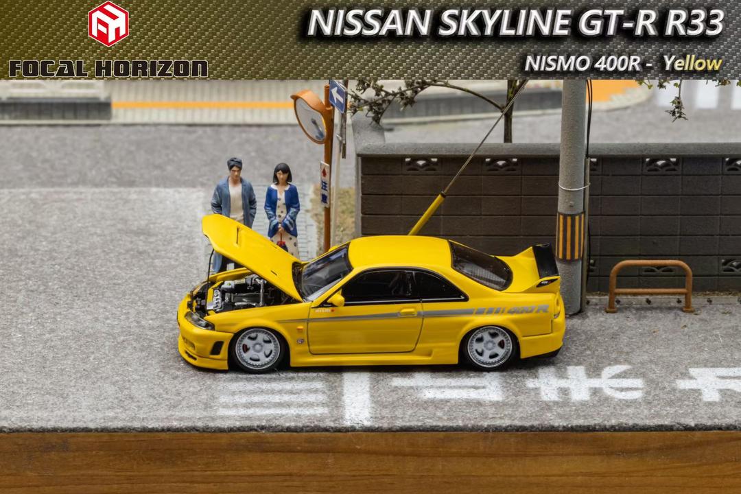 Focal Horizon 1:64 Nissan Skyline GT-R R33 Nismo 400R -Yellow