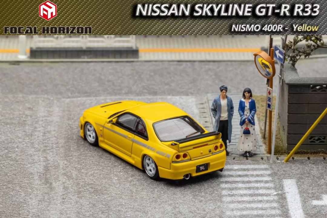 Focal Horizon 1:64 Nissan Skyline GT-R R33 Nismo 400R -Yellow