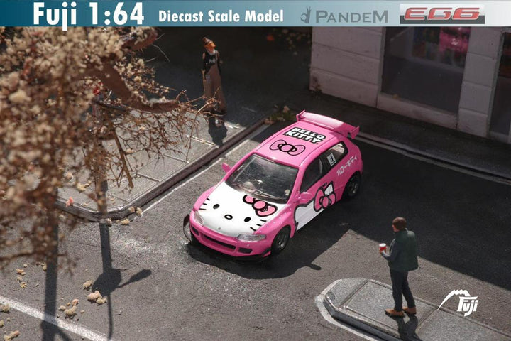 [Preorder] Fuji 1:64 Pandem Honda Civic EG6 Hello Kitty (2 Version)