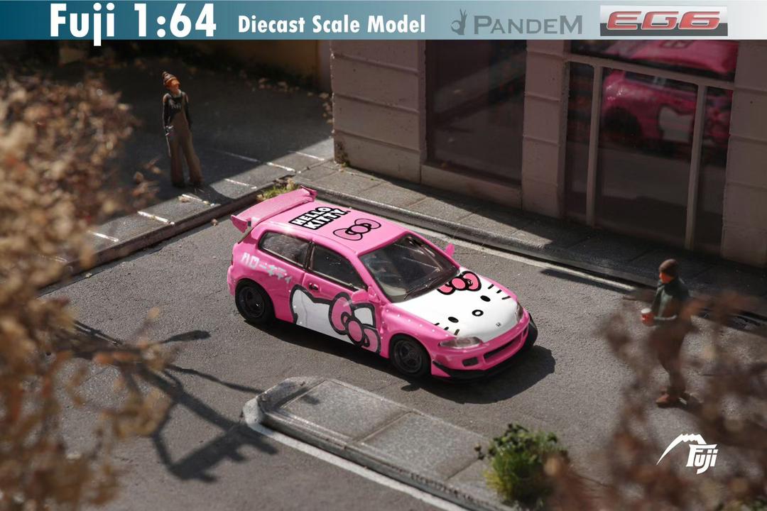 [Preorder] Fuji 1:64 Pandem Honda Civic EG6 Hello Kitty (2 Version)