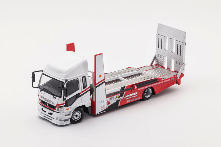 [Preorder] GCD 1:64 Mitsubishi Fuso Fighter 2017 Double deck tow trucks - White/Red