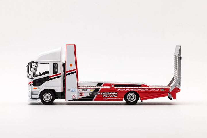 [Preorder] GCD 1:64 Mitsubishi Fuso Fighter 2017 Double deck tow trucks - White/Red