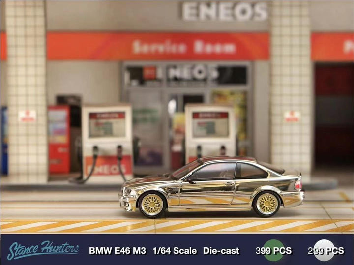 [Preorder] Stance Hunters 1:64 BMW E46 M3 with BBS wheels (2 Colors)