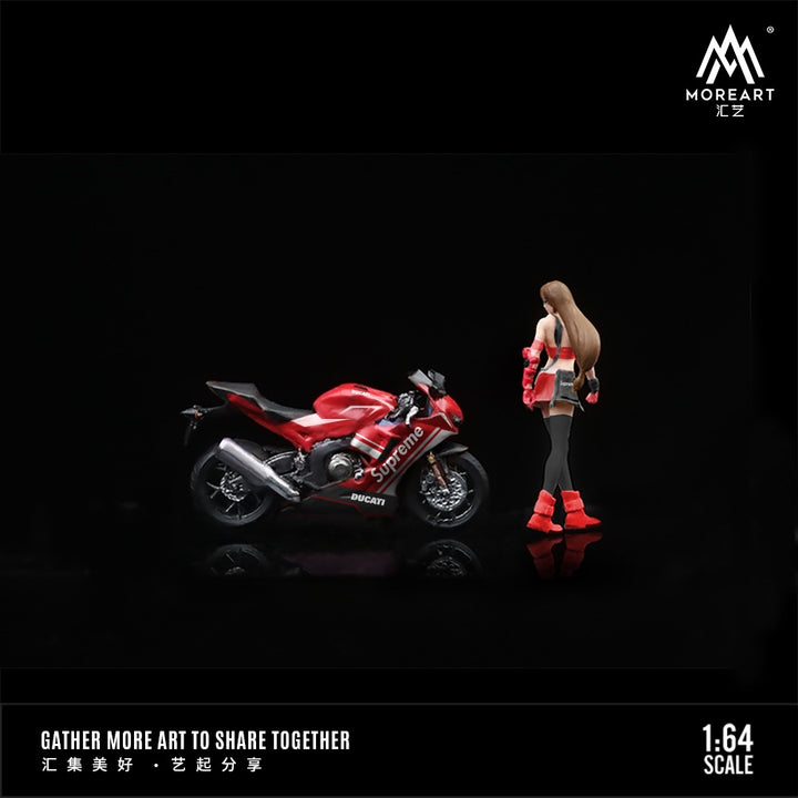 MoreArt 1:64 Ducati Supreme Motorcycle + Girl MO222050