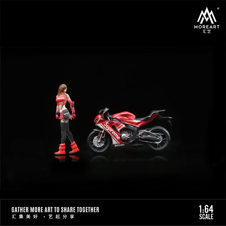 MoreArt 1:64 Ducati Supreme Motorcycle + Girl MO222050