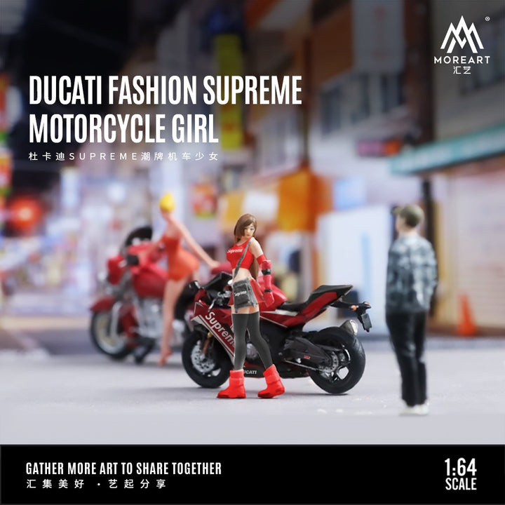 MoreArt 1:64 Ducati Supreme Motorcycle + Girl MO222050