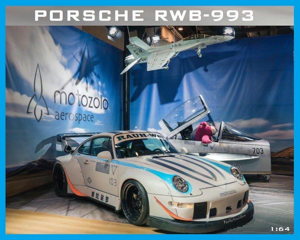 Top Models 1:64 Porsche RWB 993 Combat Gray Livery