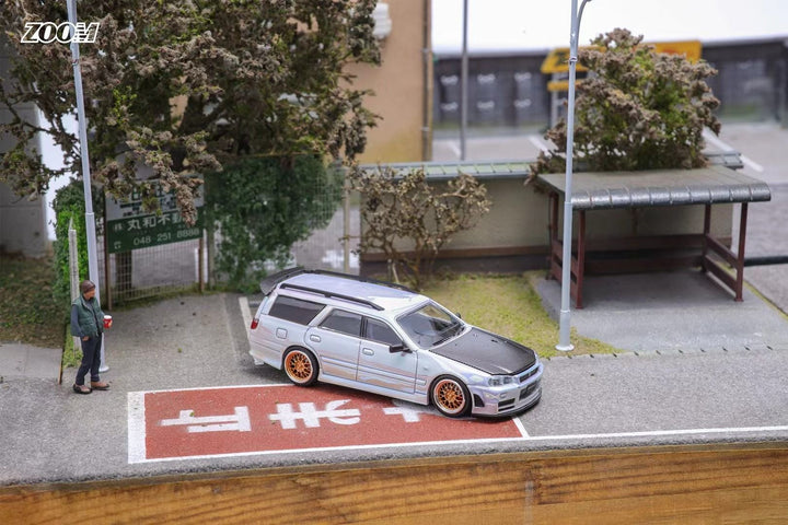 Zoom 1:64 Nissan R34 Stagea 1st gen Qc34 260RS (2 Colors)