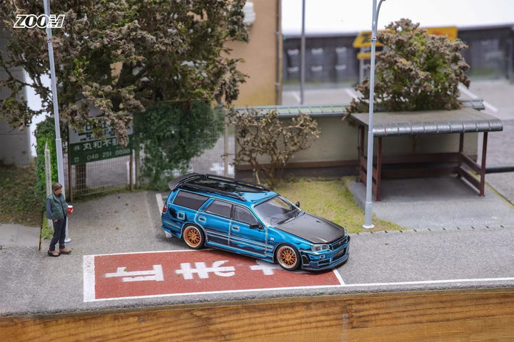 Zoom 1:64 Nissan R34 Stagea 1st gen Qc34 260RS (2 Colors)