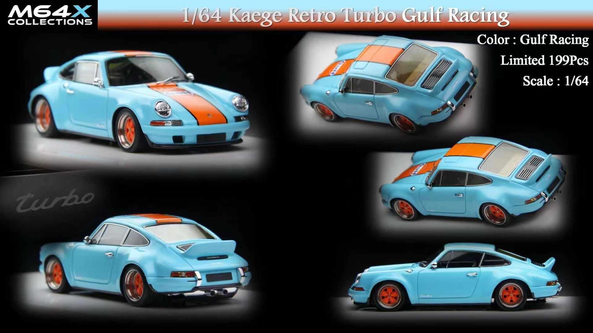 MY64 x M64X 1:64 Kaege Retro Turbo resin model (5 colors