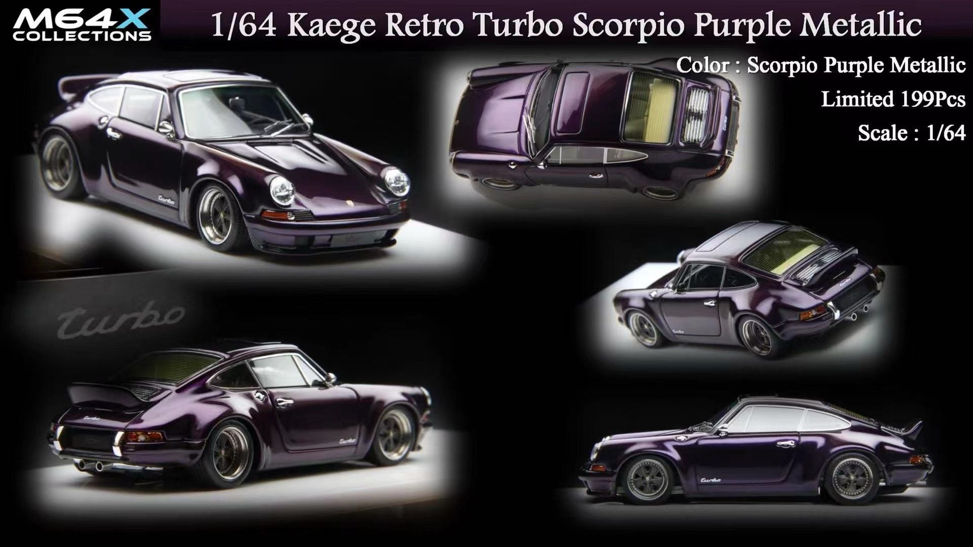 MY64 x M64X 1:64 Kaege Retro Turbo resin model (5 colors