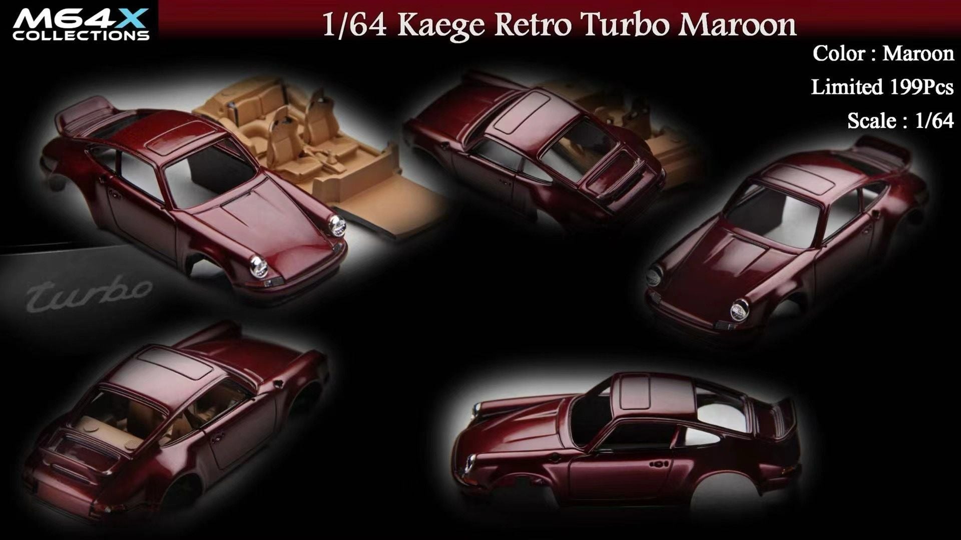m-kurageページ MY64 x M64X 1:64 Kaege Retro Turbo resin model (5 colors
