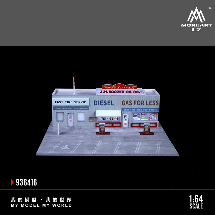 [Preorder] MoreArt 1:64 AMERICAN GAS STATION SCENE MODEL MO936416