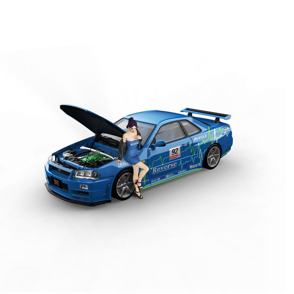 [Preorder] COOL ART 1:64 Nissan Skyline GT-R R34 -Blue (2 variant)